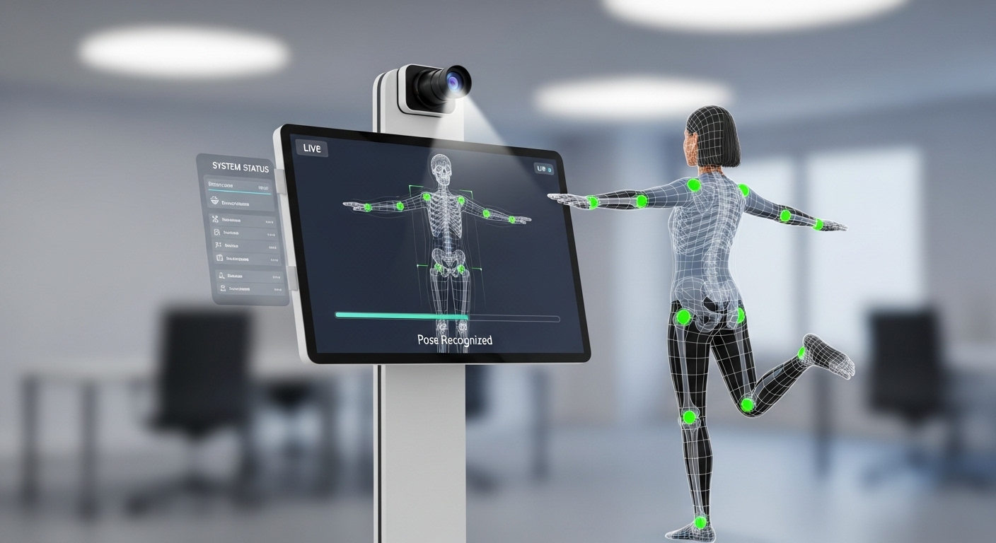 骨格を認証して特定のポーズを取った時にカメラ撮影を行う